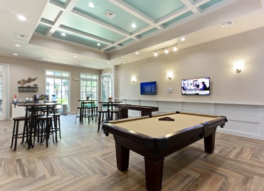 Game Room With Billiards Table   at Stone Oak @ Parmer, Austin, TX, 78727