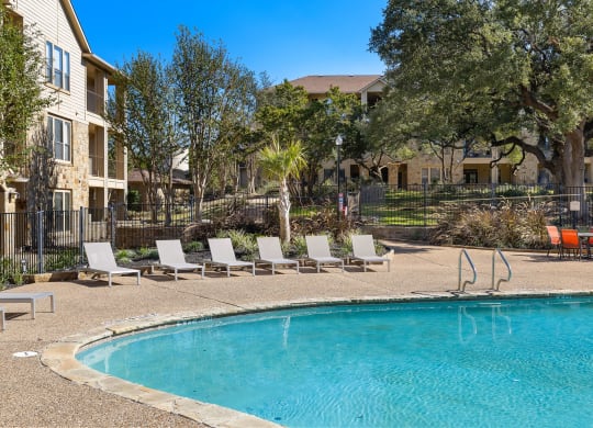 the swimming pool at the preserve at polo ridge apartments at The Verandah, Austin, Texas