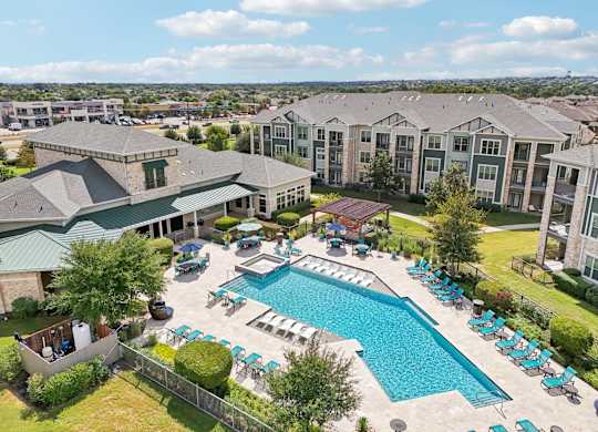 Drone Pool View at North Creek, Hutto, TX