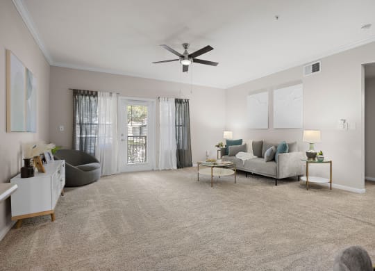 Ceiling Fan In Living Room at Artisan Apartments & Shops, Texas, 78729