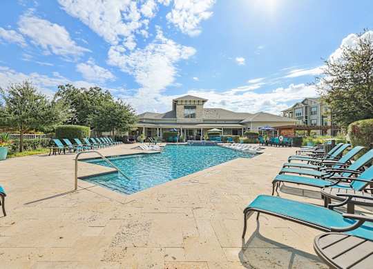 Poolside Relaxing Chairs at North Creek, Texas, 78634