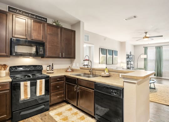 Fully Furnished Kitchen at Las Brisas Apartment Homes, Texas