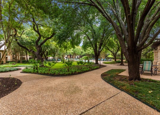 Lush Landscaping at Ventana Oaks Apartments, Austin, Texas