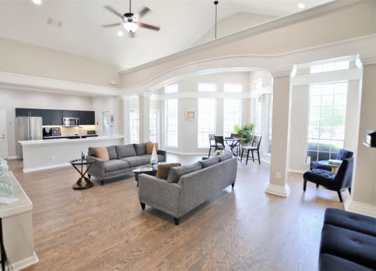 Living Room With Kitchen at The Legends at Eagle Mountain Lake, Fort Worth, Texas