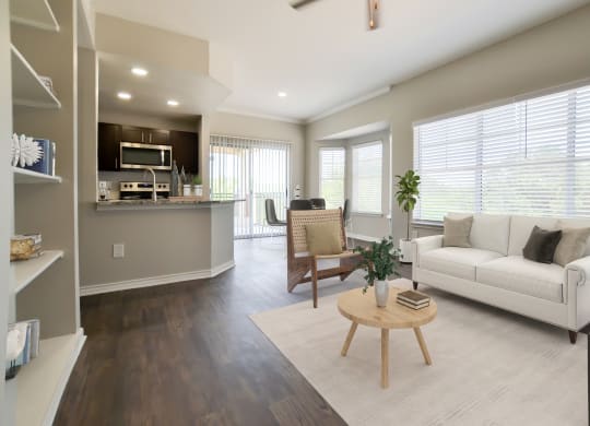 Open floor plan layouts with large windows at The Legends at Eagle Mountain Lake, Texas