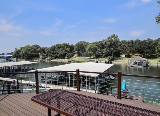 Resident lakeside dock and boat storage Eagle Mountain Lake at The Legends at Eagle Mountain Lake, Fort Worth, TX, 76179