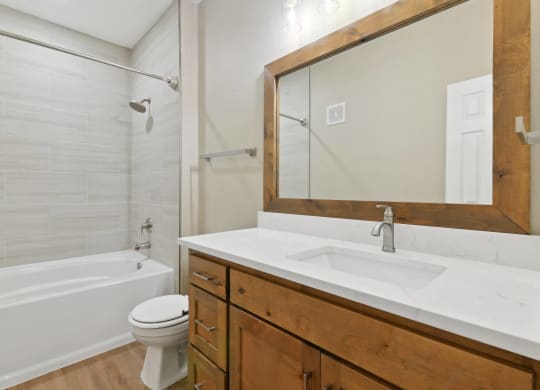 Bathroom With Bathtub at The Canyons Apartments, Fort Worth, 76116