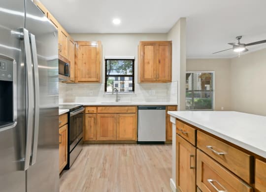 Well Equipped Kitchen at The Canyons Apartments, Fort Worth, TX, 76116