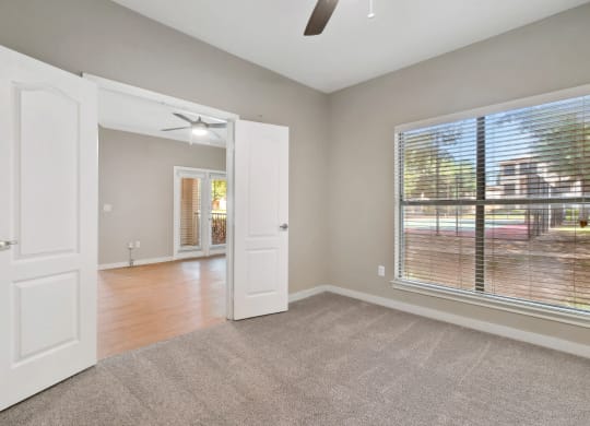 Carpeted Living Area at The Canyons Apartments, Fort Worth, 76116