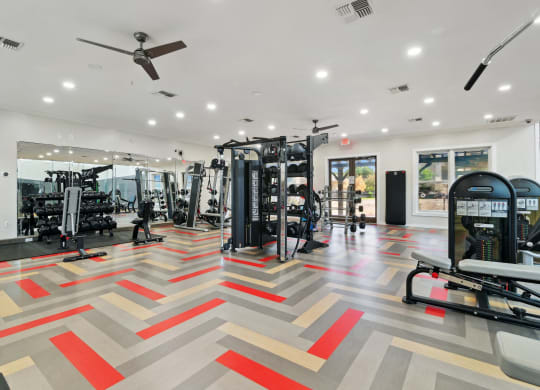 Fitness Center at The Canyons Apartments, Fort Worth, Texas