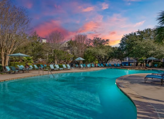 Blue Cool Swimming Pool  at Stone Oak @ Parmer, Austin, TX