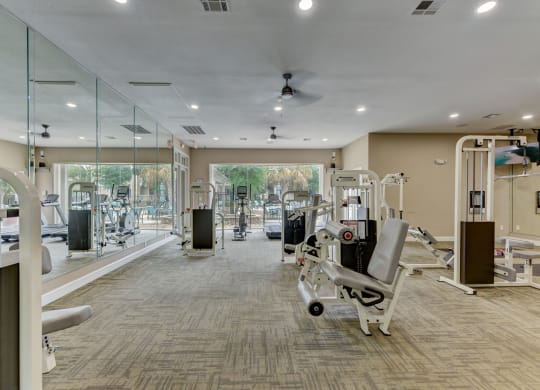 the gym at the preserve at green valley apartments
