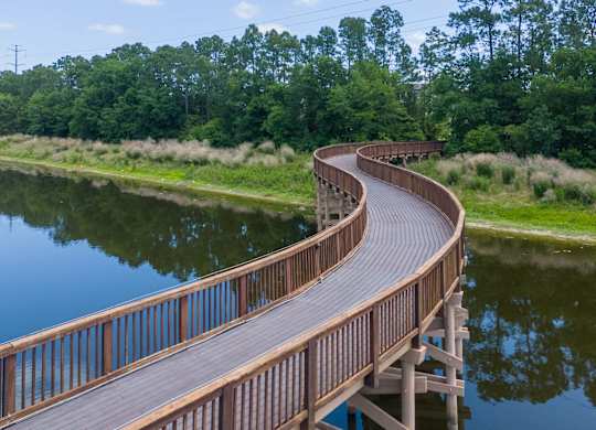 Wooden Bridge at The Oasis at Town Center Apartments, Florida