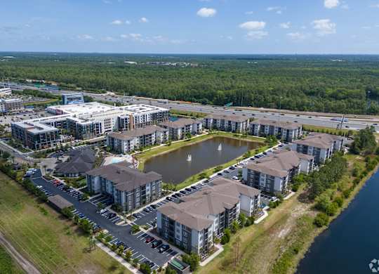 Bird's Eye View of a Residential Area at The Oasis at Town Center Apartments, Jacksonville, FL, 32246
