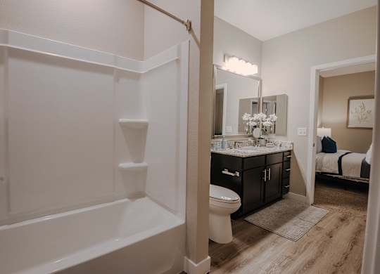 Luxurious Bathrooms at Level 25 at The Curve by Picerne, Las Vegas, Nevada