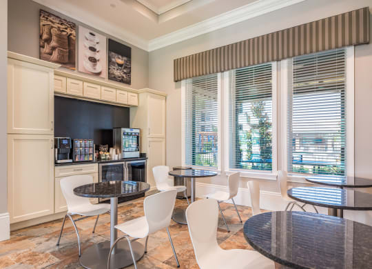 Clubhouse interior with dine and kitchen at The Oasis at Crosstown, Florida, 32807