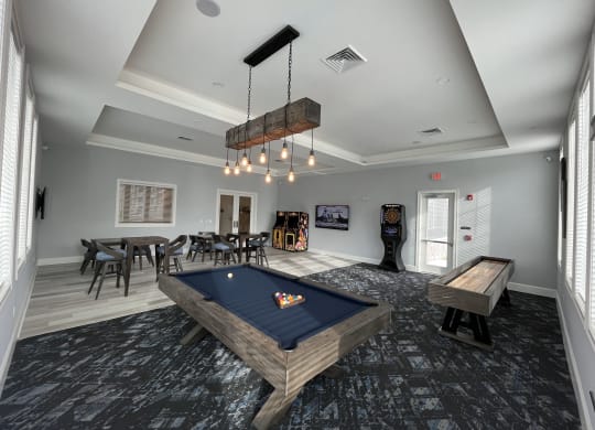 a spacious game room with a pool table and foosballat Plymouth, Plymouth, MA, 02360