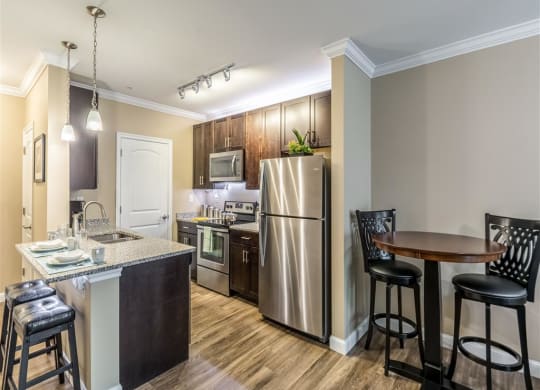 Kitchen view at The Oasis at Plainville, Plainville