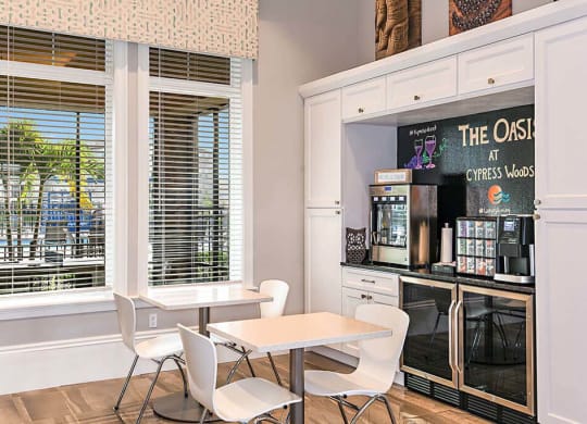 Coffee and Wine Bar at The Oasis at Cypress Woods, Fort Myers, Florida