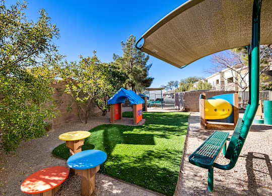 Pet run with exercise equipment and bench