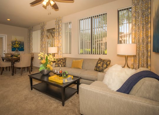 2b2 Model living room decoration at The Aliante by Picerne, Scottsdale, AZ, 85259