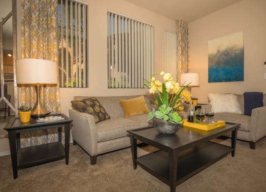 2b2 Model living room at The Aliante by Picerne, Arizona