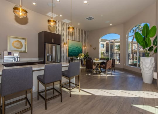 Clubhouse interior at The Belmont by Picerne, Las Vegas