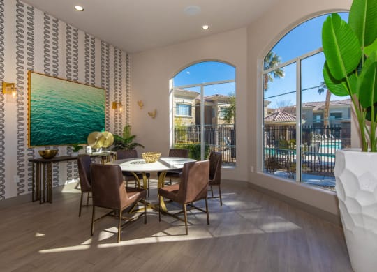 Clubhouse table at The Belmont by Picerne, Las Vegas