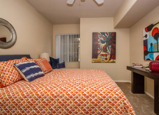 Bedroom with cozy bed at The Belmont by Picerne, Las Vegas, Nevada