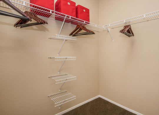 Closet interior at The Belmont by Picerne, Las Vegas, 89183