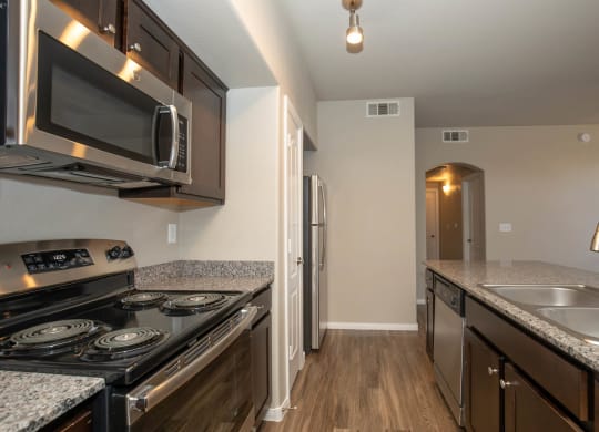 wooden cabinets and appliances at The Cantera by Picerne, Nevada, 89139