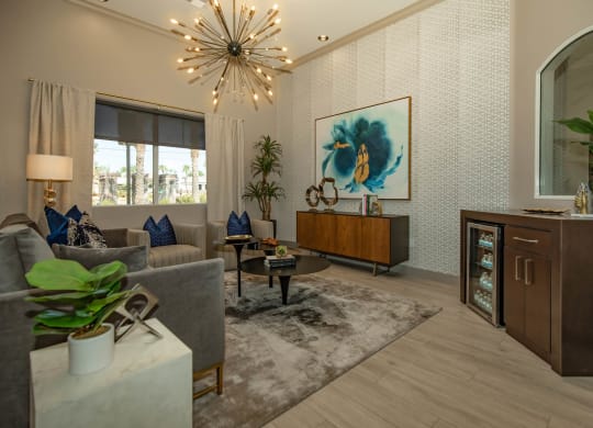 Living room area at The Covington by Picerne, Las Vegas, 89139