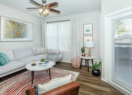 Living room decor 2 at The Equestrian by Picerne, Henderson