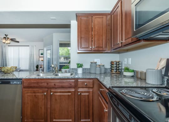 Wooden cabinets at The Equestrian by Picerne, Nevada, 89052