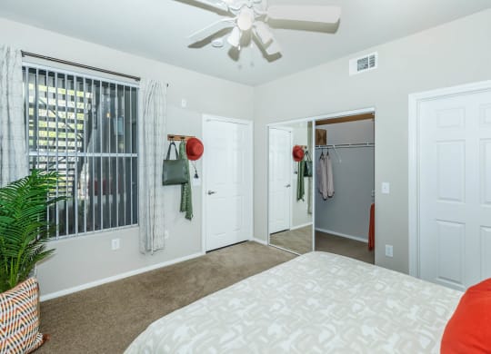 Bedroom with ceiling and light at The Equestrian by Picerne, Henderson, Nevada
