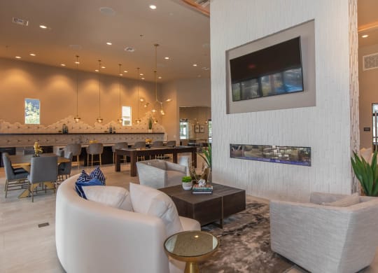 Game room and seating area1 at Level 25 at Cactus by Picerne, Las Vegas, NV