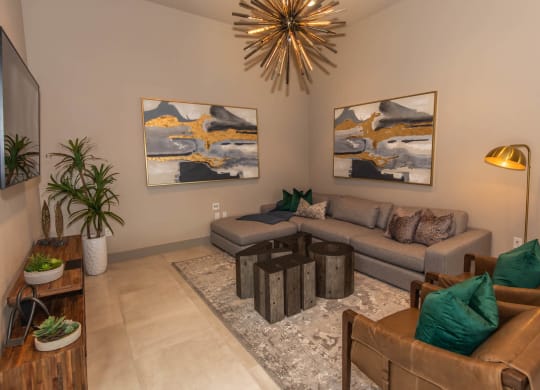 Living area at Level 25 at Cactus by Picerne, Las Vegas, NV, 89141