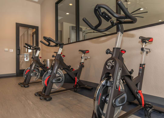 Gym center bike at Level 25 at Cactus by Picerne, Las Vegas, Nevada