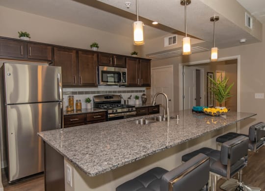 Kitchen view at Level 25 at Cactus by Picerne, Las Vegas, Nevada