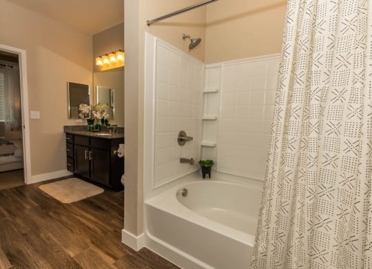 Bath tub in bathroom at Level 25 at Cactus by Picerne, Nevada