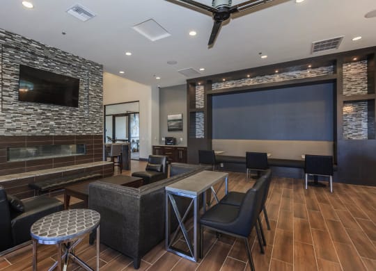 Dining and ceiling fan and lights at Level 25 at Durango by Picerne, Nevada