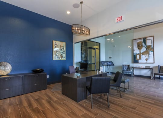 Blue wall paint at Level 25 at Durango by Picerne, Las Vegas, NV, 89113