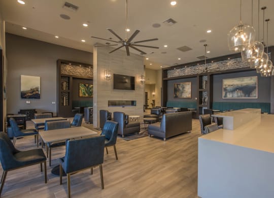Interior decor with lightsat Level 25 at Oquendo by Picerne, Las Vegas, NV, 89148