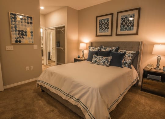 Bedroom decor at Level 25 at Oquendo by Picerne, Nevada, 89148