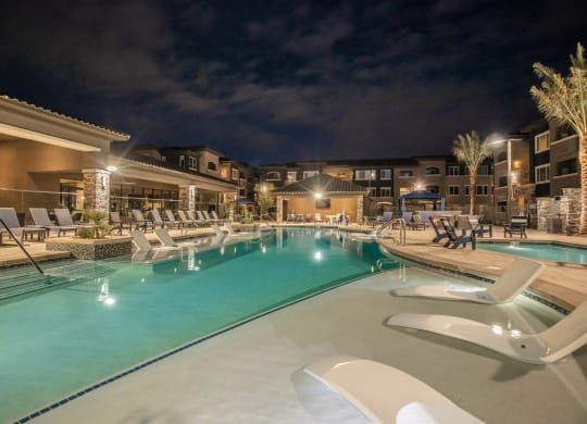 Pool side patio2 at Level 25 at Sunset by Picerne, Las Vegas, 89113