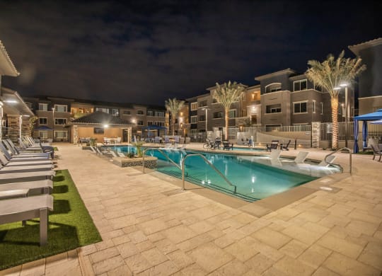 Pool side patio1 at Level 25 at Sunset by Picerne, Las Vegas, NV