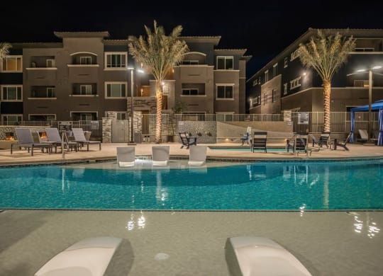 Pool side patio at Level 25 at Sunset by Picerne, Las Vegas, NV, 89113