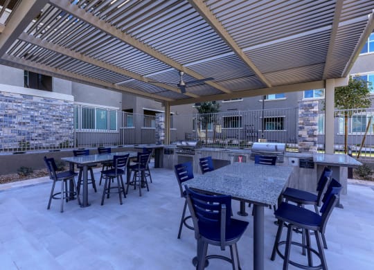 Outdoor seating at Level 25 at Sunset by Picerne, Nevada
