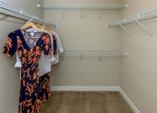 Closet space at Level 25 at Sunset by Picerne, Las Vegas, Nevada