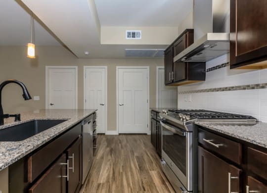 Kitchen appliances and cabinets at Level 25 at Sunset by Picerne, Nevada, 89113